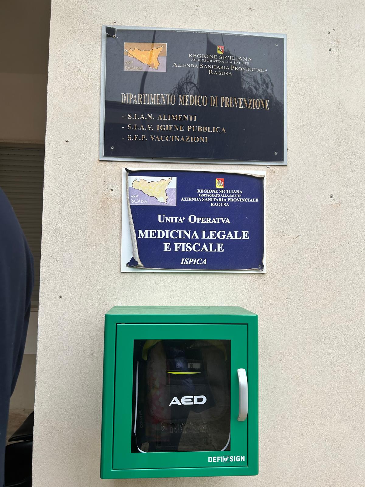 Donazione defibrillatore progetto "Ispica Città cardioprotetta"